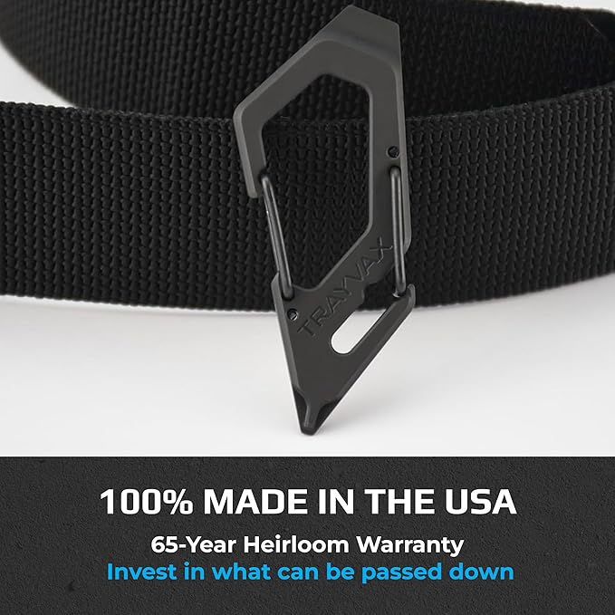 Trayvax Talon Carabiner Clip Multi-Tool 420 Stainless Steel Quick Release Keychain Multitool with Bottle Opener and Screwdrivers Black