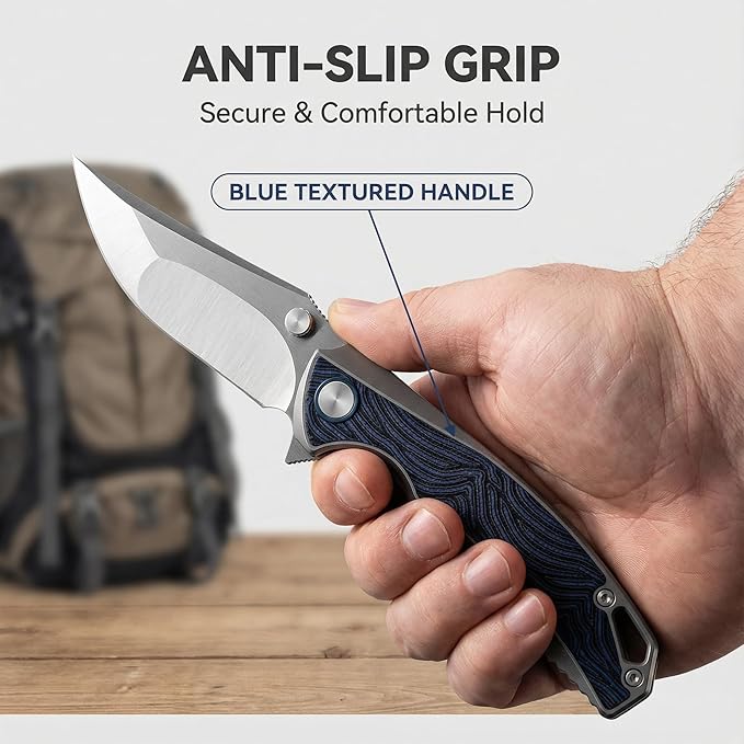 Multi Tool Pocket Knife Hunting Knives &amp Tools Equipment for Emergencies Hiking and Outdoor Camping HRC 58-60 Outdoor Knife for Self Defense Small Pocket Knife for Men