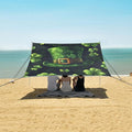 ALAZA Happy St. Patrick's Day Leprechaun Hat Clover Leaf Beach Tent Sun Shelter Portable Canopy Sunshade for Outdoor Camping Picnics Backyard Fun 10x9 ft