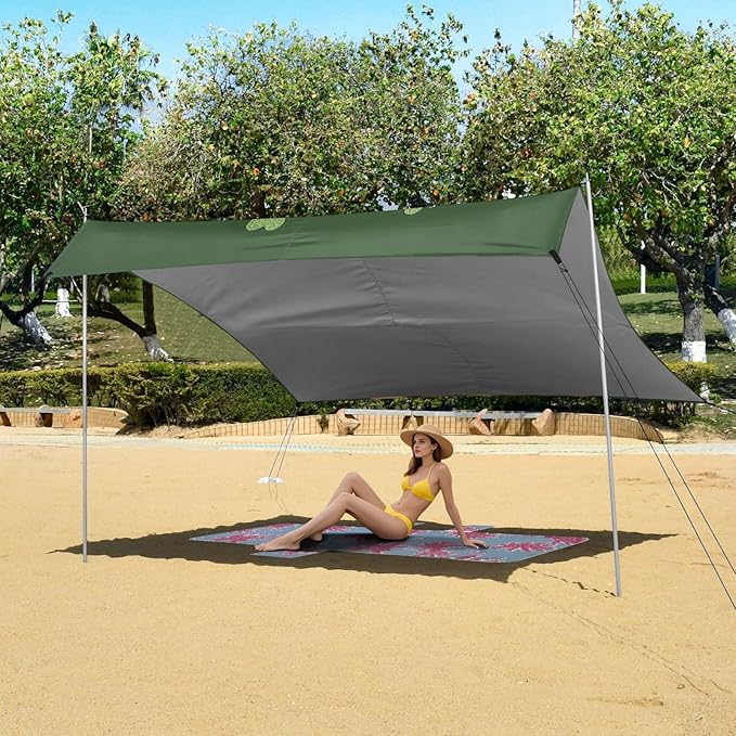 ALAZA St. Patrick's Day Labrador Wearing Headband Clover Leaves Bow Tie Beach Tent Sun Shelter Portable Canopy Sunshade for Outdoor Camping Picnics Backyard Fun 10x9 ft