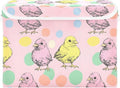Cartoon Chicken Storage Cube Bins Basket with Lid Collapsible Flip-top Fabric with Handle for Home Bedroom Closet Office 16.5×12.6×11.8 in