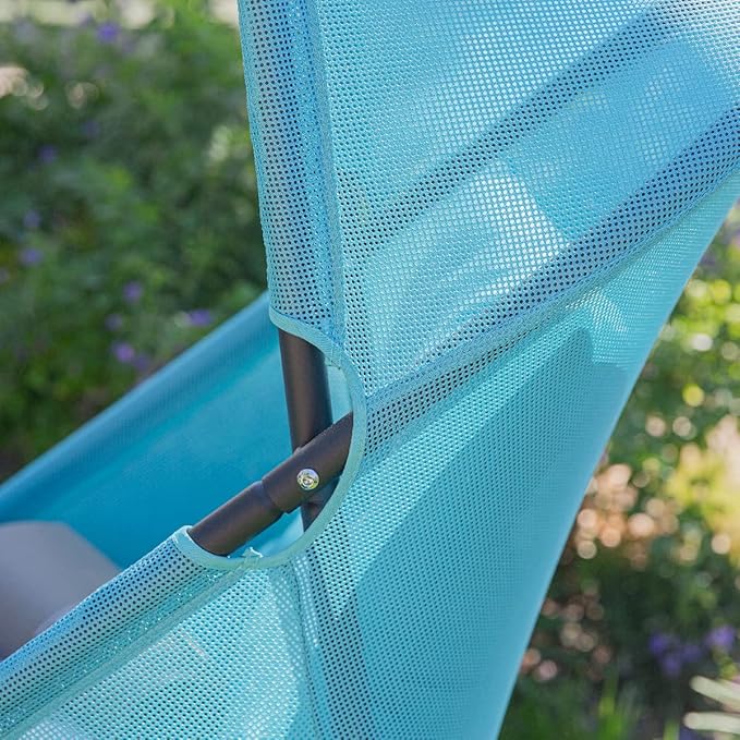 Barton Hanging Chair Egg Chair with Canopy and Cushion for Indoor/Outdoor Basket Lounge Collapsible Egg Chair Seat Aqua