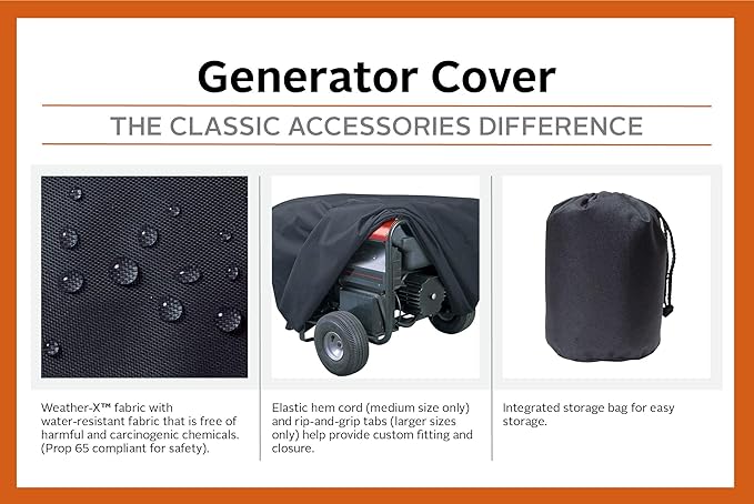 Classic Accessories Generator Cover Fits 17500 Watt Generators XX-Large