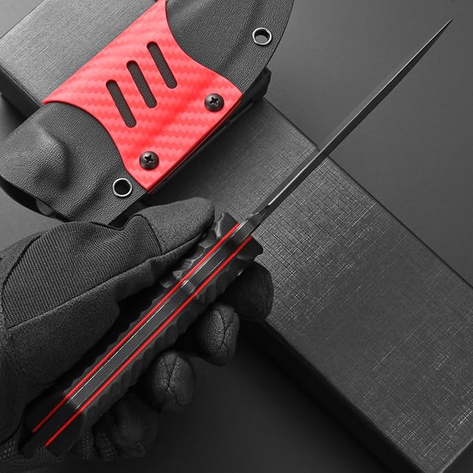 Eafengrow EF162 Fixed Blade Knife AUS-8 Steel Blade G10 Handle Full Tang Compact EDC Tool Fix Knifes for Outdoor Camping Survival