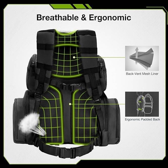 TIDEWE Tactical Range Backpack Bag for Gun and Ammo with Pistol Case