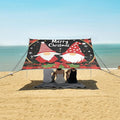 ALAZA Christmas Gnomes Beach Tent Sun Shelter Portable Canopy Sunshade for Outdoor Camping Picnics Backyard Fun 10x9 ft