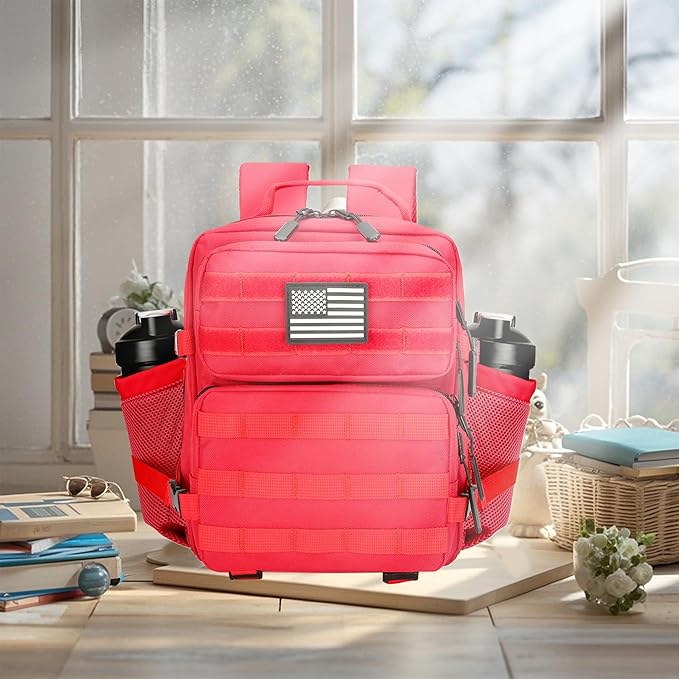 9L Mini Tactical Backpack for Men and Women Tactical Backpack Small for Hiking Small Tactical Bag (Red)