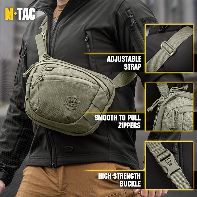 M-Tac Sphaera Tactical Shoulder Bag - Conceal Carry Chest Sling Pack CCW Bag