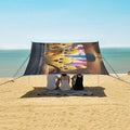 ALAZA Chicks Drivring Funny Animals Beach Tent Sun Shelter UPF50+ Protection Beach Shade Canopy w/ 4 Sandbags for Outdoor Camping Fishing Backyard Fun Picnic 10x9 ft