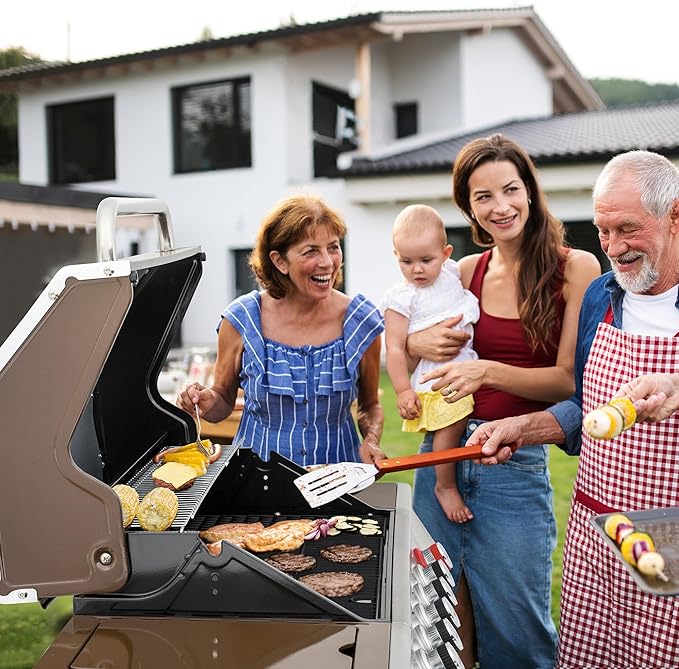 Royal Gourmet GA6402C 6-Burner Propane Gas Grill with Sear Burner and Side Burner 74000 BTUs Cabinet Style Outdoor BBQ Grill for Barbecue Grilling &amp Backyard Cooking Coffee
