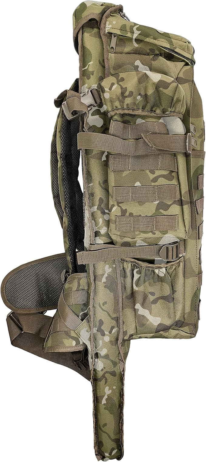 Silfrae Tactical Rifle Backpack Long Rifle Bag Molle Military Backpack for Trekking Hunting Camping