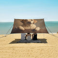 ALAZA Labrador on Basket Beach Tent Sun Shelter Portable Canopy Sunshade for Outdoor Camping Picnics Backyard Fun 10x9 ft
