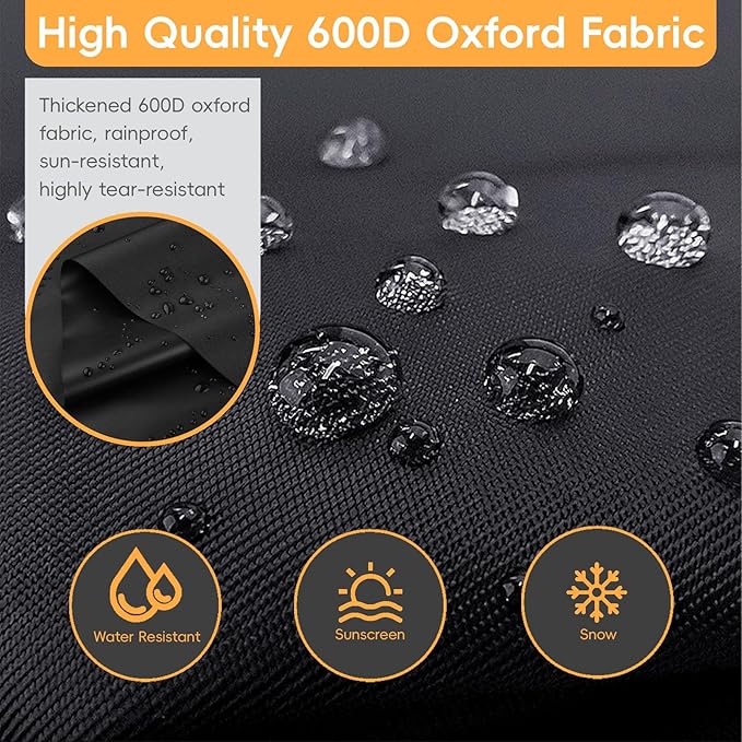 Generator Covers While Running 600D+210D Oxford Fabric Double Layer 30x30x26 Inches Fits 6000-11000W Model Black