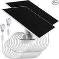 2pack Upgraded with Charging Alert Breathing Light. 6w Solar Panel Compatible with Google Nest Camera Outdoor &amp Indoor &amp 2nd Generation (Battery Version) Cameras Easy Install IP66 4m Cable
