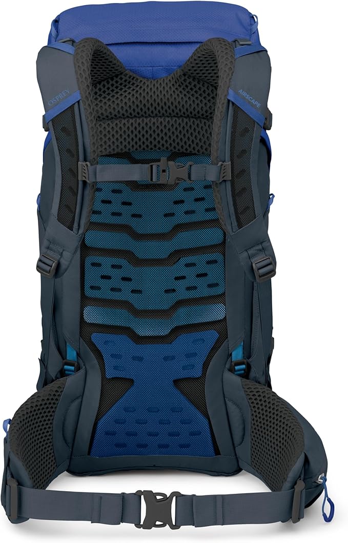 Osprey Kestrel LT 35L Men's Backpacking Backpack - Lightweight Hiking &amp Camping Bag with Waterproof Raincover Rays Blue