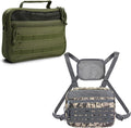 SMONT Buy Army Green Wash Bag and Camo Tactical Chest Pack Combo