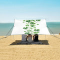 ALAZA St. Patrick's Day Clover Leaves Green Beach Tent Sun Shelter Portable Canopy Sunshade for Outdoor Camping Picnics Backyard Fun 10x9 ft