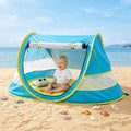 Poray Portable Baby Beach Tent with UPF 50+ Sun ShelterMosquito Net and Sunshade Ideal Pop Up Kids Travel Tent with Carry Bag &amp 2 StakesOutdoor Indoor Play and Sun Protection