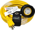 Parkworld 691968 Shore Power Adapter Cord Household 15A Male 5-15P to L5-30R RV/Camper/Marine 30A Female with Locking Ring (25FT)