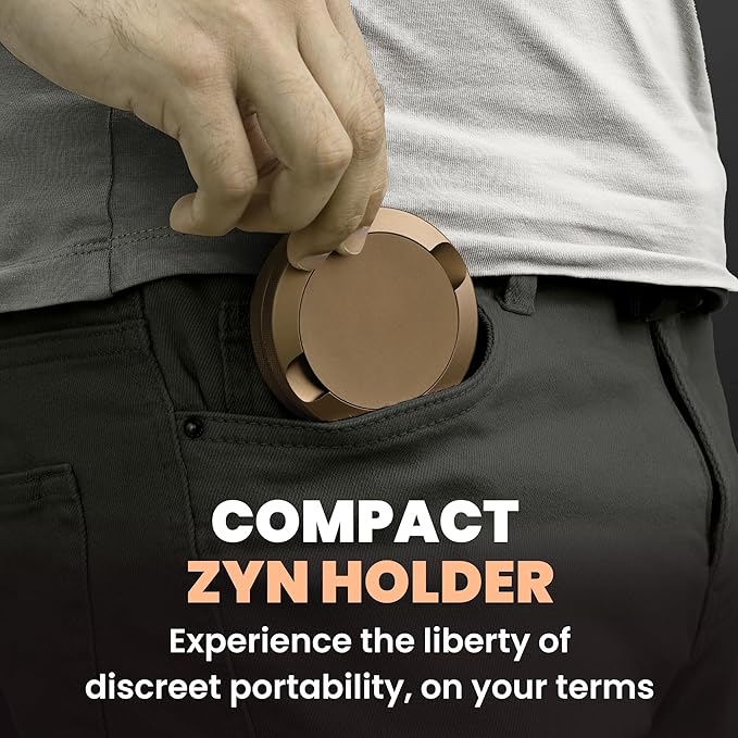 Premium Zyn Metal Can | Zyn Holder | Metal Zyn Container | Moisture &amp Odor Proof Container | Aluminum Zyn Can &amp Organizer | Dip Can | Zyn Tin | Zyn Gifts for Men | Plain Copper
