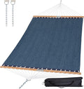 SUNCREAT Hammocks Two Person Tree Hammock Heavy Duty Hammock for Poolside Garden Backyard Patio 450lbs Capacity Navy
