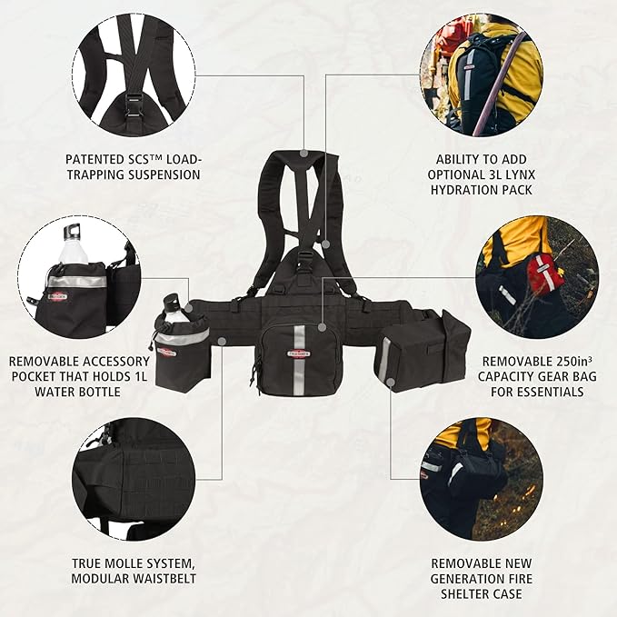 True North Spyder Gear Wildland Fire Pack Engine Crew Pack 250 cu in Capacity NFPA 1977 Certified