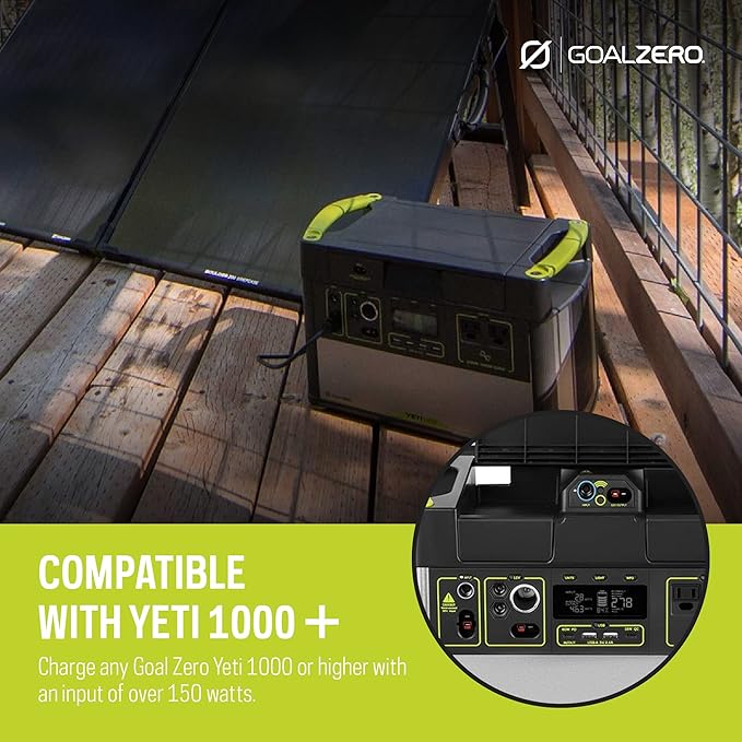 Goal Zero 30-Foot High Power Port Extension Cable Connects 200+ Solar Panel to Yeti 1000+