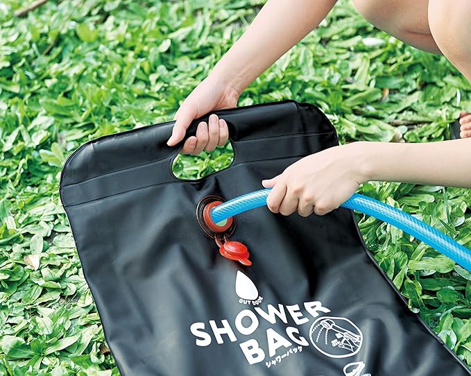 Cogit Shower Bag Small Storage Includes Stopper For Outdoor Use Black 5.3 gal (20 L)