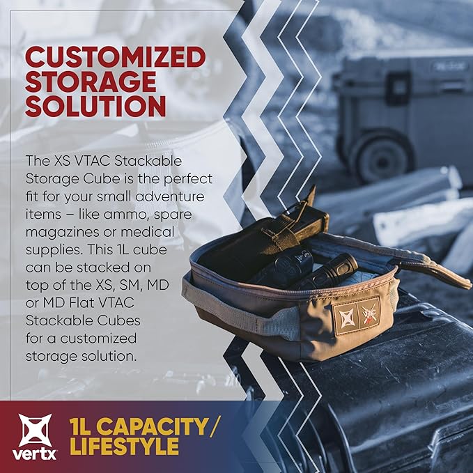 Vertx VTAC Stackable Storage Cube Car Tactical Gear Carry Bag Organizer Ammo Mag EDC Storage Travel Carrying Containers