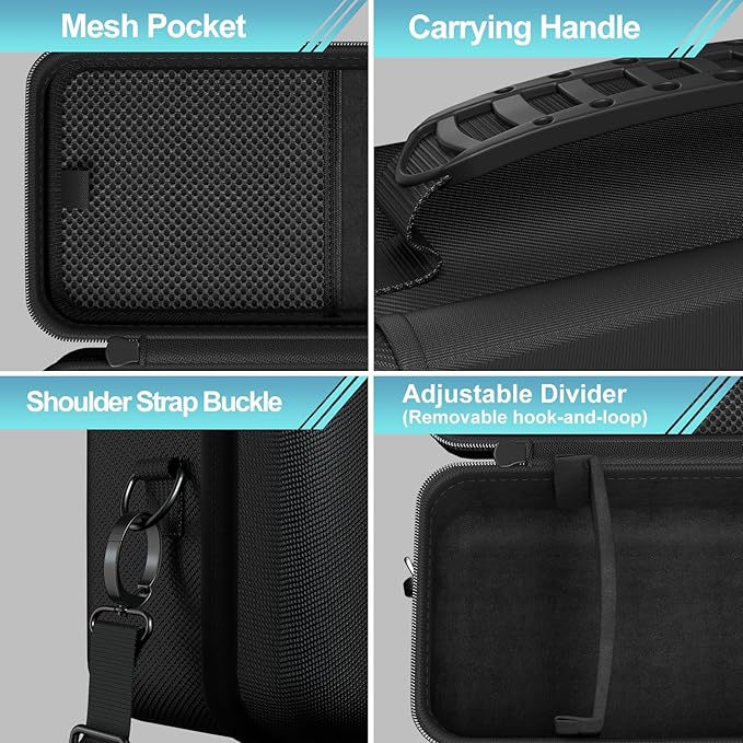ProCase Hard Travel Case for Anker SOLIX C200 DC/MARBERO 88Wh Power Bank Station Outdoor Carrying Storage Bag for 192Wh 60000mAh Portable Power Station 200W Solar Generator with Adjustable Strap