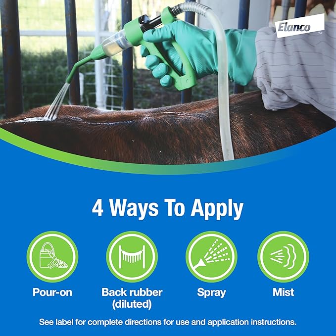 Permectrin CDS Pour-on Insecticide Pour-On &amp Premise Spray | Controls Flies Lice &amp Ticks | 2.5 Gal Jug