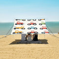 ALAZA Cute Farm Tractors Beach Tent Sun Shelter Portable Canopy Sunshade for Outdoor Camping Picnics Backyard Fun 10x9 ft