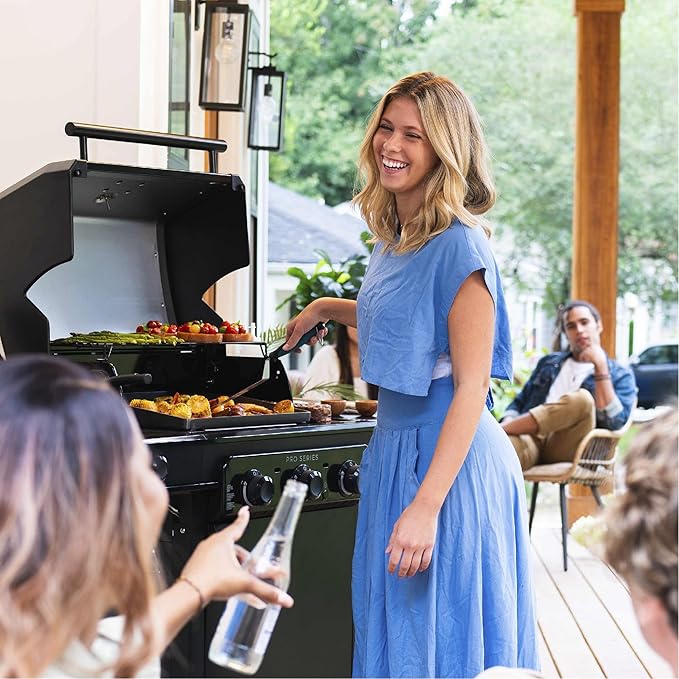 Charbroil® Pro Series™ with Amplifire™ Technology 3-Burner Propane Gas Grill and Griddle Cabinet Black - 463365124