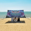 ALAZA Owl Starry Beach Tent Sun Shelter Portable Canopy Sunshade for Outdoor Camping Picnics Backyard Fun 10x9 ft