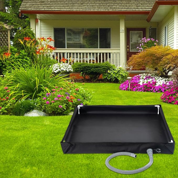 Folding Camping Shower Basins with Drainages Hose Portables Shower Tray for Beach Travel