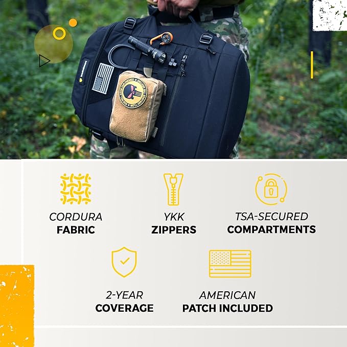 TradeSmart Range Backpack for Handguns Ammo &amp Shooting Gear with 3 Lockable Compartments Ear &amp Eye Protection Kit Optional