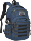 25L Military Tactical Backpack for Men - Molle Army 3 Days Assault Pack Out Bag Hiking Rucksack (Blue 25L)