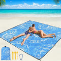 Beach Blanket Waterproof Sandproof Beach Mat 79 X 83/10'x9'for 2-8 Adults Quick Drying Outdoor Picnic Mat Beach Accessories for Travel Camping Hiking
