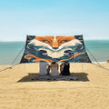 ALAZA Mystical Fox Beach Tent Sun Shelter Portable Canopy Sunshade for Outdoor Camping Picnics Backyard Fun 10x9 ft