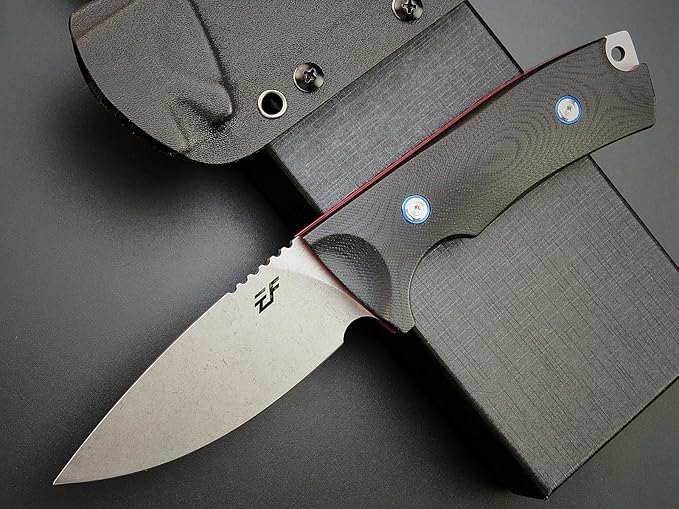 Eafengrow EF133 Fixed Blade Knife DC53 Steel Blade Micarta Handle Full Tang Compact Tough EDC Tool Knifes for Working Camping Hiking
