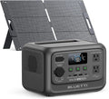 BLUETTI Elite 30 V2 Solar Generator with 100W Solar Panel (Ships Separately) 288Wh LiFePO4 Portable Power Station 600W AC Outlets (1500W Power Lifting) for Camping Home Use Emergency