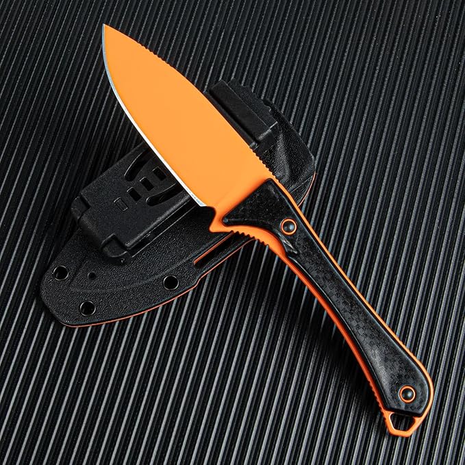 Fixed Blade Knife with Sheath S90V Steel &amp Nylon Fiber Handle for EDC Outdoor Tasks Camping &amp Gift Giving