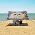 ALAZA White Cat Coral Beach Tent Sun Shelter Portable Canopy Sunshade for Outdoor Camping Picnics Backyard Fun 10x9 ft