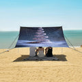 ALAZA Purple Twisted Christmas Tree Beach Tent Sun Shelter Portable Canopy Sunshade for Outdoor Camping Picnics Backyard Fun 10x9 ft