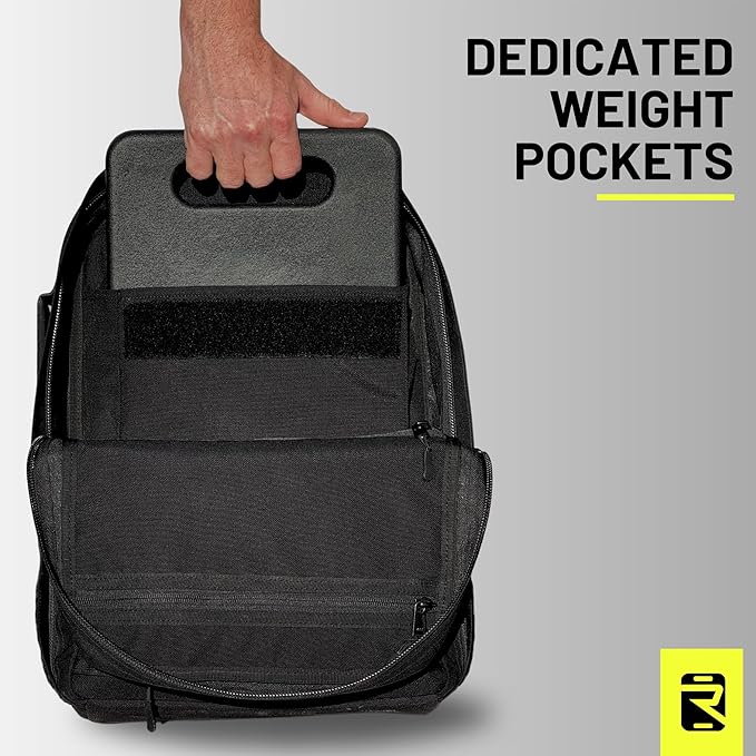 Rucking Backpack - Ridge 21L Rucksack Engineered for Rucking Ruck Pack Weight Plate Backpack Extra Padding for Running Walking Strength Training Compatible with Yes4All Ruck Weight