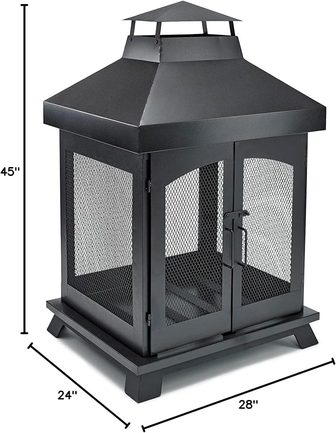 Endless Summer 45 Wood Burning Steel Outdoor Fireplace