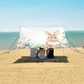 ALAZA Happy Easter Rabbit Easter Eggs Spring Flowers Beach Tent Sun Shelter Portable Canopy Sunshade for Outdoor Camping Picnics Backyard Fun 10x9 ft