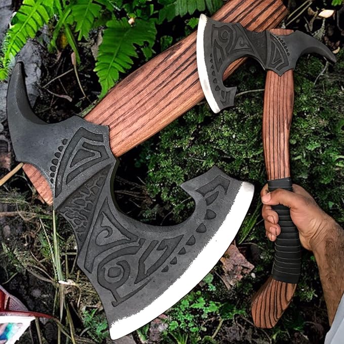 Vikings Axe Ragnar Lothbrok Battle Ready Handforged Viking Axe Ragnar Replica Viking Battle Axes Bearded Norse Berserker Authentic Medieval Viking Axe