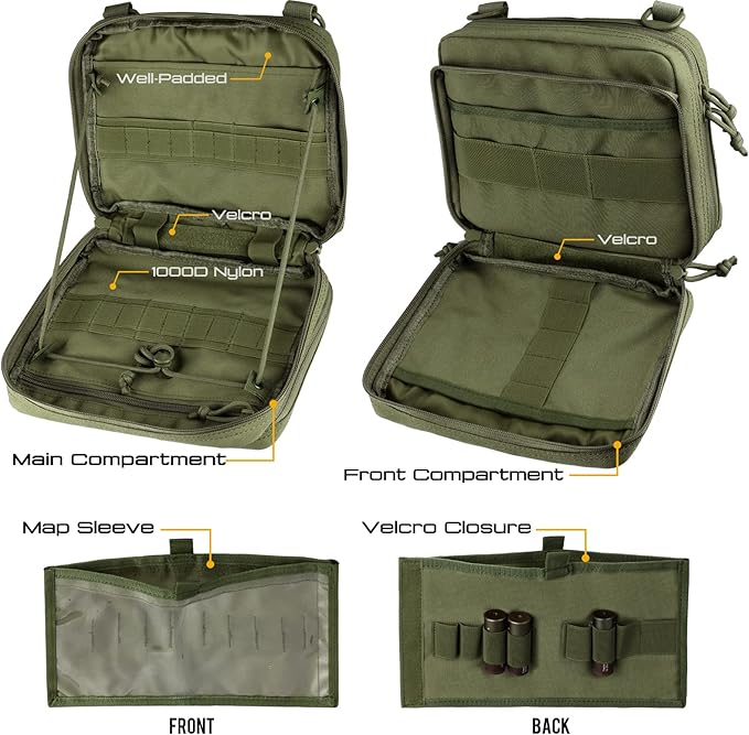 WYNEX Tactical Chest Rig Bag Molle Chest Pouch Utility Recon Kit Pack Bag EDC Pouch Running WYNEX Tactical Molle Admin Pouch of Laser Cut Design Utility Pouch