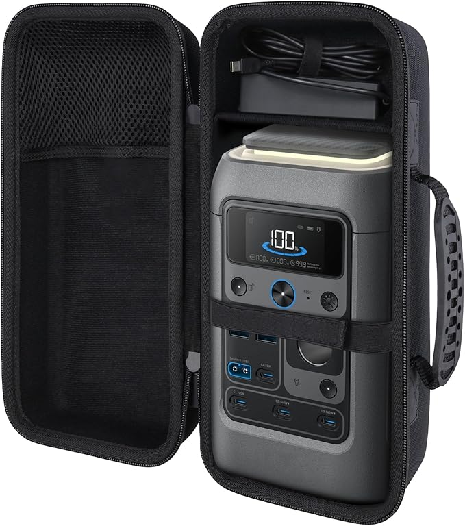 co2CREA Hard Travel Case Compatible with Anker SOLIX C300 DC Power Bank Station Outdoor 288Wh 90000mAh Portable Power Station 300W Solar Generator